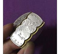 Enjoyer Trois pièces pliantes Morgan Coin Version Magic Tricks Coin Through In to Bottle Magie Close Up Props Street Magic Gimmick