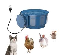 Enjoying Bol d'eau Chauffant pour Chats et Chiens, Plat d'eau pour Animaux de Compagnie D'intérieur pour Chat, Chiot, Lapin, Poulet, 600ML