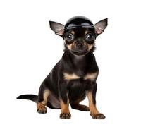 Enjoying Casque de vélo pour petit chien, casque de moto pour petits chiens, chapeau de moto et chat avec trous auriculaires, casquette réglable, noir, taille XS