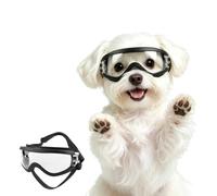 ENJOYING Lunettes de soleil transparentes pour chiens de petite race, lunettes de soleil anti-UV pour petits chiens, lunettes d'extérieur pour la conduite du vélo, coupe-vent, anti-poussière et
