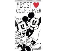 Enjoykids Drap de Plage ou Drap de Bain Mickey et Minnie Disney