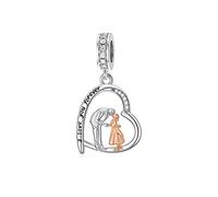EnjoyLifeCréatif Père Fille Charm Fit Pandora Bracelet Argent Sterling 925 Papa Fille Charms pour Bracelets Anniversaire Saint Valentin Cadeaux