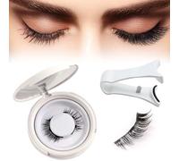 Enjuvie Magnetic Eyelashes, Cils Magnetique Naturel, Faux Cils Magnetique Naturel, Waterproof Magnetic Eye Lashes Kit Easy To Put On, Reusable No Glue Liner Needed Effortless Natural Look Glam (B)