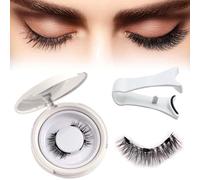 Enjuvie Magnetic Eyelashes, Cils Magnetique Naturel, Faux Cils Magnetique Naturel, Waterproof Magnetic Eye Lashes Kit Easy To Put On, Reusable No Glue Liner Needed Effortless Natural Look Glam (A)