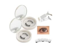 Enjuvie Magnetic Eyelashes Kit, Enjuvie Magnetic Lashes, Magnetic Lashes with Applicator Enjuvie, Double Sided Magnetic Eyelashes, Reusable Glueless Magnetic Eyelashes Natural Look (2set,USB05)
