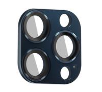 Enkay Verre Caméra pour iPhone 15 Pro et 15 Pro Max Cadre Alliage Aluminium Bleu nuit