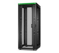 APC Baie Easy Rack 42U 800×1000 mm avec toit — roulettes, 4 équerres, sans panneaux latéraux, noir