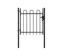 Portail Simple avec Haut Arrondi Porte de Clôture Portail de Jardin Porte de Jardin Portillon de Clôture de Jardin Extérieur 100x75 cm