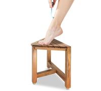 ENKEZI Repose-pieds de douche 30,5 cm - Tabouret de douche pour les jambes de rasage, petit banc de salle de bain d'angle adapté aux petits espaces de douche - Siège de bain, repose-pieds de spa,