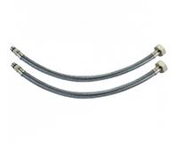 ENKI Lot de 2 flexibles pour robinet d'évier de lavabos monoblocs 400 mm x 1/2"