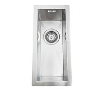 ENKI vier encastrer 1 demi bac carr fait main acier inoxydable satine
