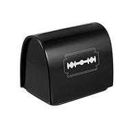 Enkomy Boîte à lames Noir Rectangulaire en Plastique pour élimination Sûre de Lames de Rasoir Usagées et Autres Petits Objets Pointus