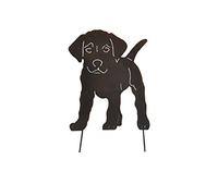 Enkomy Statue de Chien de Jardin en Métal Pôles Silhouette Animale pour la Décoration de Jardin