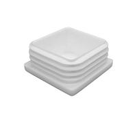 Enkotrade Bouchon à lamelles blanc pour tube carré, couvercle de tube en polyéthylène de haute qualité, bouchons, bouchons d'extrémité, capuchons | Bouchon de tube carré (21, 60 x 60 mm)