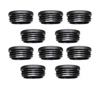 Enkotrade Lot de 10 bouchons à ailettes ronds avec un diamètre de 55 mm, bouchons de tuyau, bouchons de tuyau, bouchons en polyéthylène de haute qualité, bouchons d'extrémité, capuchons