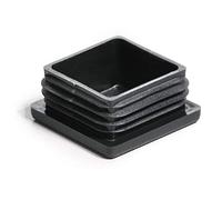 Enkotrade Lot de 10 bouchons à lamelles pour tubes carrés, 120 x 120 mm, cache tube en plastique polyéthylène de qualité supérieure, bouchons d'extrémité, capuchons, patins | Bouchons de tube carrés