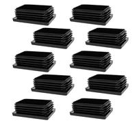 Enkotrade Lot de 10 bouchons à lamelles pour tubes rectangulaires - 30 x 15 mm - En plastique polyéthylène de qualité supérieure