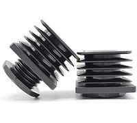 Enkotrade Lot de 10 bouchons d'ajustement avec filetage pour tube carré, mm, patins de réglage en plastique polyamide de haute qualité | Charge maximale : 400 kg | Bouchon carré (4, 60 x 60 mm)