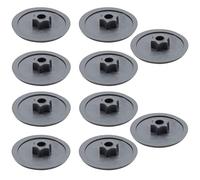 Enkotrade - Lot de 10 caches-vis pour vis anthracite, Torx T30, 6 lobes, caches décoratifs avec perçage pour tête, à insérer dans le trou de la tête, caches pour vis