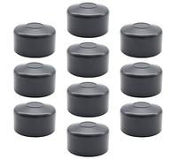Enkotrade - Lot de 10 capuchons de clôture - Anthracite - Pour des dimensions extérieures de 43 mm, diamètre - Embouts de tubes en plastique de qualité supérieure - En pyramide, ronds - Pour poteau