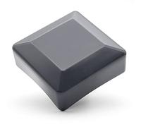 Enkotrade Lot de 4 capuchons de clôture, couleur anthracite, pour dimensions extérieures de 50 x 50 mm, en plastique de qualité supérieure, en pyramide, carrés, pour poteau, tube