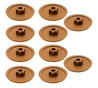 Enkotrade Lot de 10 capuchons de recouvrement pour vis, marron, Torx T30, 6 lobes, capuchons décoratifs à couvrir avec trou de tête, à insérer dans le trou de la tête, capuchons à vis