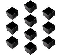 Enkotrade Lot de 10 embouts coulissants rectangulaires pour pieds de chaise - Pour tube extérieur de 50 x 50 mm - En plastique polyéthylène de qualité supérieure