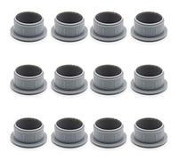 Enkotrade Lot de 12 bouchons de protection gris - 13 x 8 mm - Trou de perçage de 8 mm de diamètre - En polyéthylène de qualité supérieure - Capuchons en plastique