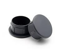 Enkotrade Lot de 12 bouchons de recouvrement anthracite - 18 x 15 mm - Trou de perçage de 15 mm de diamètre - Capuchons en polyéthylène de qualité supérieure - Capuchons en plastique
