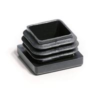 Enkotrade Lot de 21 bouchons à lamelles pour tubes carrés, 19 x 19 mm, cache tube en plastique polyéthylène de qualité supérieure, bouchons d'extrémité, capuchons, patins