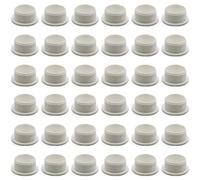Enkotrade Lot de 36 bouchons de protection blancs - 18 x 15 mm - Trou de perçage de 15 mm de diamètre - Capuchons en plastique de qualité supérieure - Capuchons d'obturation