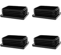 Enkotrade Lot de 4 bouchons à lamelles pour tubes rectangulaires - 120 x 30 mm - En plastique polyéthylène de qualité supérieure