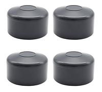 Enkotrade - Lot de 4 capuchons de clôture - Anthracite - Pour des dimensions extérieures de 42 mm, diamètre - Embouts de tubes en plastique de qualité supérieure - En pyramide, ronds - Pour poteau