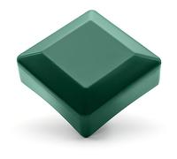 Enkotrade Lot de 4 capuchons de clôture, couleur vert, pour dimensions extérieures de 60 x 60 mm, en plastique de qualité supérieure, en pyramide, carrés, pour poteau, tube