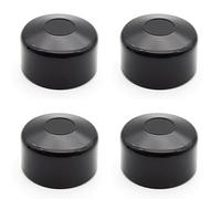 Enkotrade Lot de 4 capuchons de clôture, noirs, pour des dimensions extérieures de 44,5 mm de diamètre, embouts de tubes en plastique de qualité supérieure, pyramide ronde, de poteaux de clôture