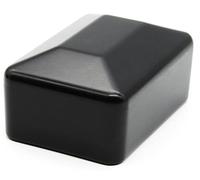 Enkotrade Lot de 4 capuchons de clôture noirs pour dimensions extérieures de 40 x 60 mm, capuchons de tubes en plastique de haute qualité, forme pyramidale, capuchons de poteau de clôture.