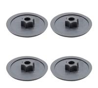 Enkotrade - Lot de 4 capuchons de protection pour vis en anthracite, Torx T10, 6 lobes, capuchons décoratifs avec perçage pour tête, à insérer dans le trou de la tête, couvercles de vis