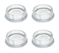 Enkotrade Lot de 4 patins de meubles ronds transparents, Ø 15 mm, protection de meubles en plastique (polystyrène) de qualité supérieure