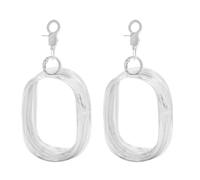 Enkrio Lot de 2 mini trousses de maquillage transparentes avec fermeture éclair pour ranger les cartes, les câbles de données, blanc, mini, Moderne