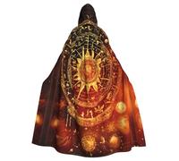 EnkzpoHen Cape à capuche avec imprimé Gears Clock Bronze Century - Unisexe, Halloween, bal masqué, cosplay