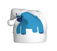 EnkzpoHen Chapeau de Noël unisexe mignon imprimé hippopotame, décoration de fête, couvre-chef de Noël confortable