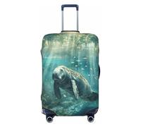 EnkzpoHen Crazy Save Housse de valise élastique à imprimé lamantin, convient pour les voyages d'affaires et les vacances (S à XL), Noir , XL