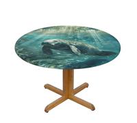 EnkzpoHen Crazy Save Nappe imprimée lamantin hydrofuge, nappe de table pour maison, restaurant, hôtel, 110 cm