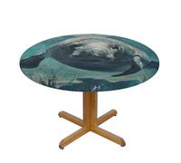 EnkzpoHen Crazy Save Nappe imprimée lamantin hydrofuge, nappe de table pour maison, restaurant, hôtel, 110 cm