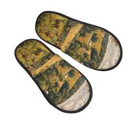 EnkzpoHen Pantoufles chaudes à imprimé cerf pour femmes et hommes, chaussures décontractées légères, respirantes et confortables