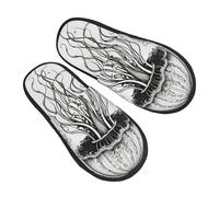 EnkzpoHen Pantoufles chaudes à imprimé méduses pour homme et femme, chaussures décontractées légères, respirantes et confortables