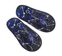 EnkzpoHen Pantoufles chaudes à imprimé phosphorescent pour homme et femme, chaussures décontractées légères, respirantes et confortables