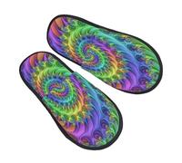 EnkzpoHen Pantoufles chaudes à imprimé tie-dye pour homme et femme, chaussures décontractées légères, respirantes et confortables