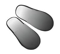 EnkzpoHen Pantoufles chaudes ombrées blanches à noires pour homme et femme, chaussures décontractées légères, respirantes et confortables