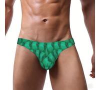 EnkzpoHen Slip extensible pour homme imprimé plumes de paon vert, élégant, confortable et doux, Noir , 3XL